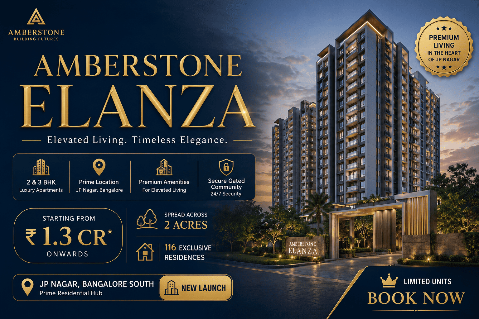 Amberstone Elanza - Premium Apartments in JP Nagar Bangalore